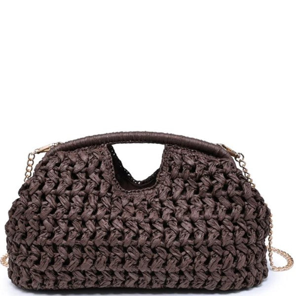 Chocolate Straw Clutch