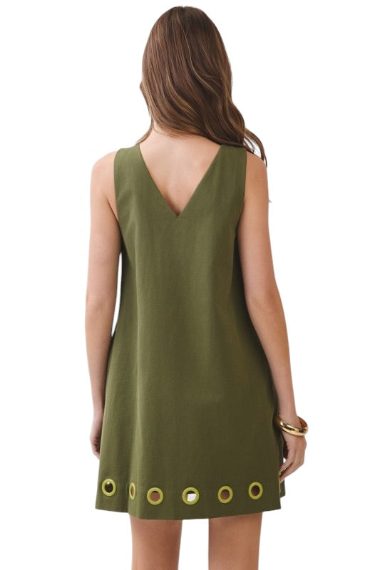 Olive & Citron Rivet Shift