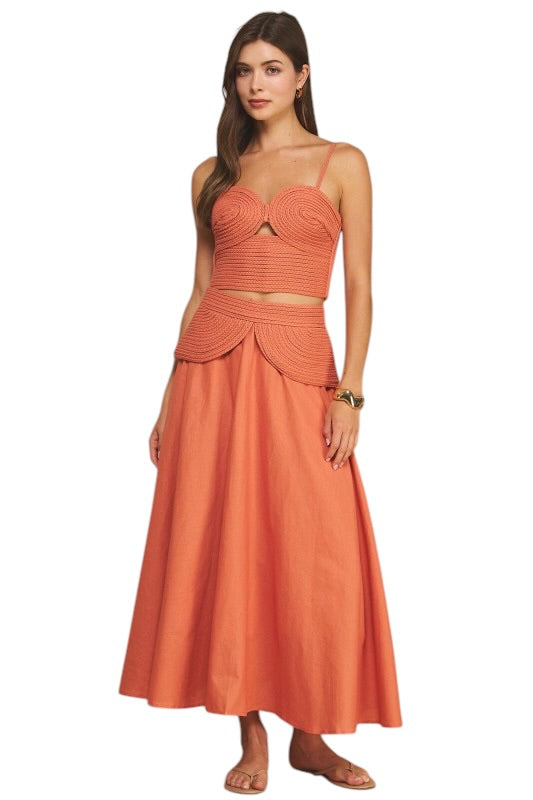 Braided Cotton Set in Rust