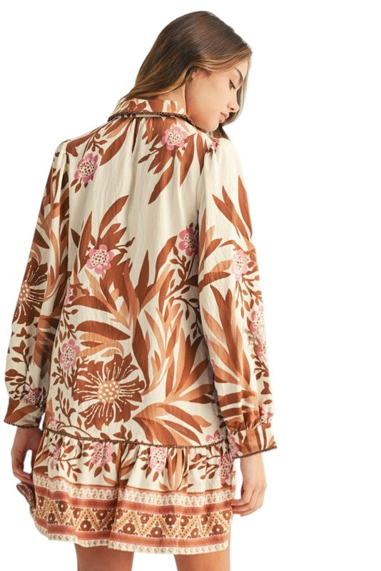 Floral Drop Waist Mini - 2 Colors