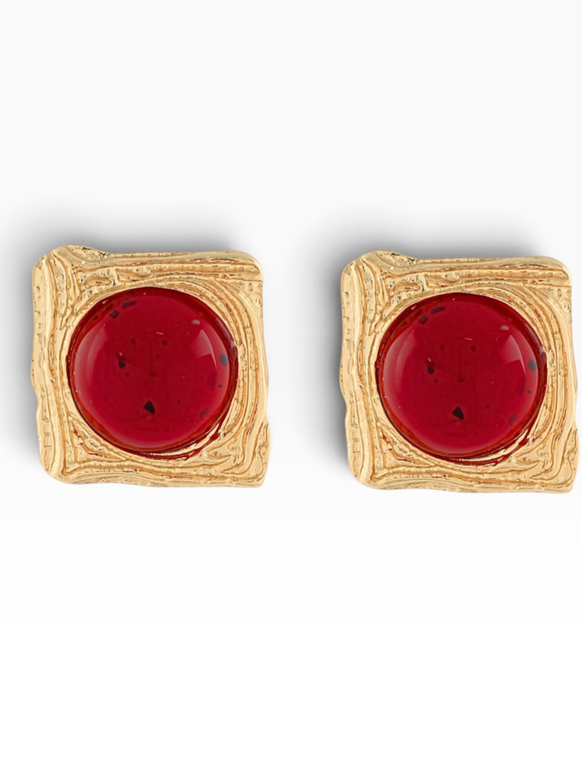 Square Stone Studs- 3 Colors