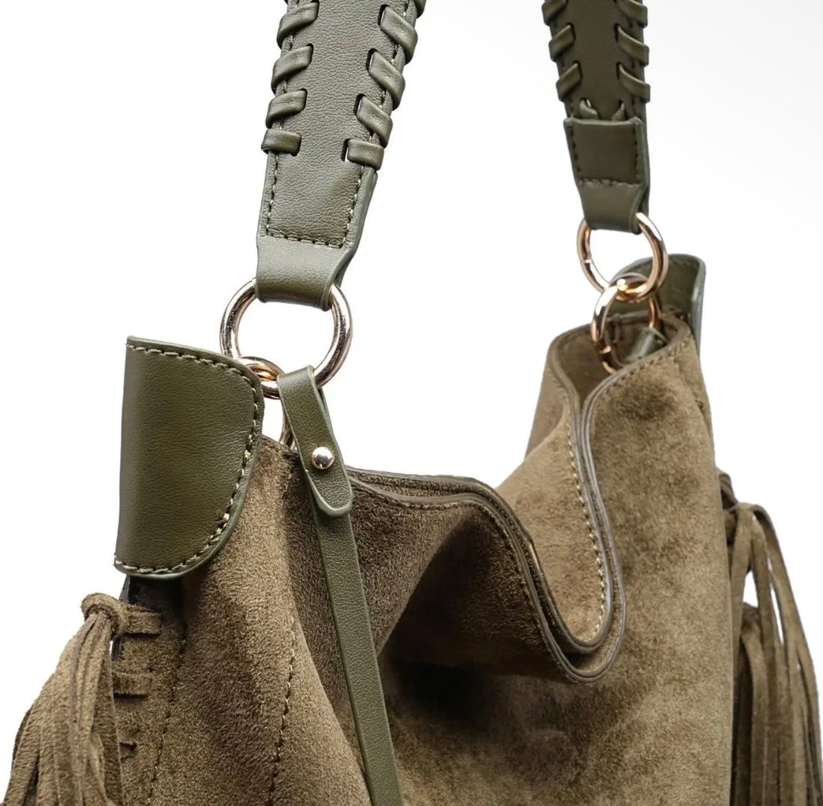 Fringed Suede Hobo- 2 Colors