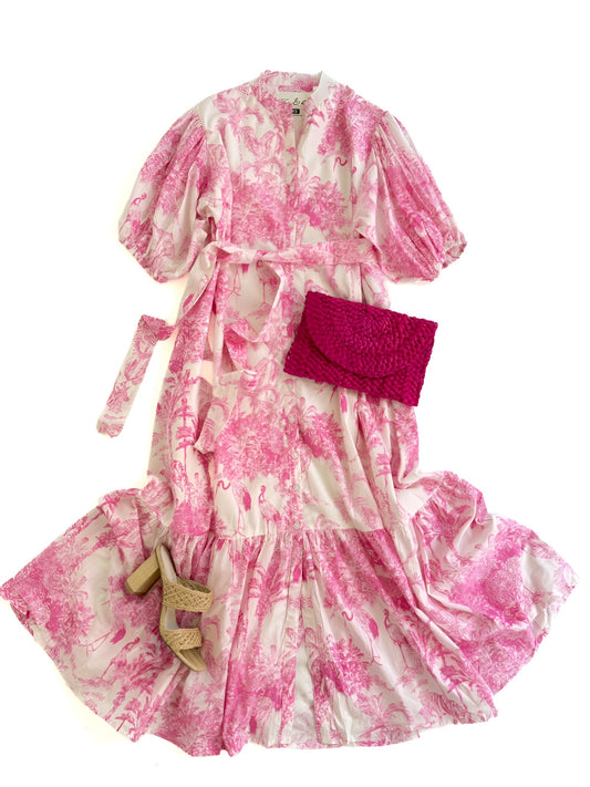 Meg Midi in Pink Safari Toile
