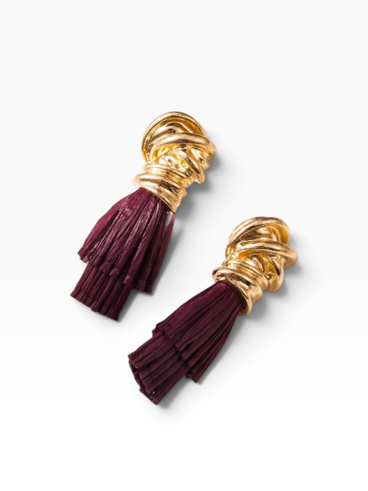 Raffia Tassel Knot Earring-3 Colors