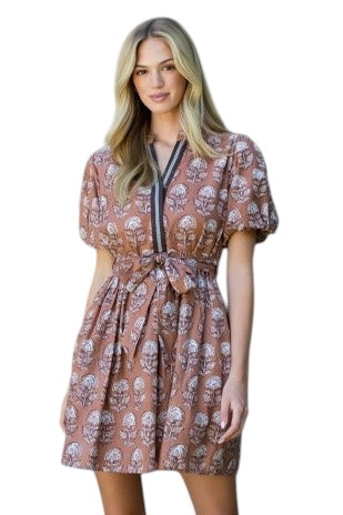 Chocolate Blooms Belted Mini