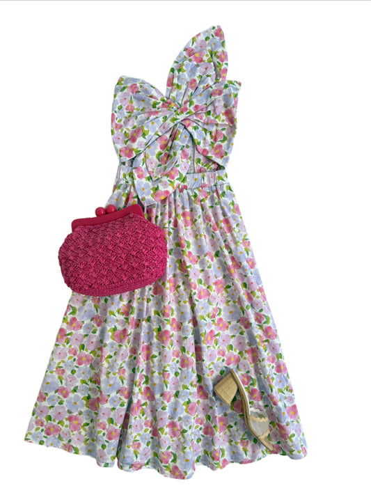Floral Knot Midi in Pink