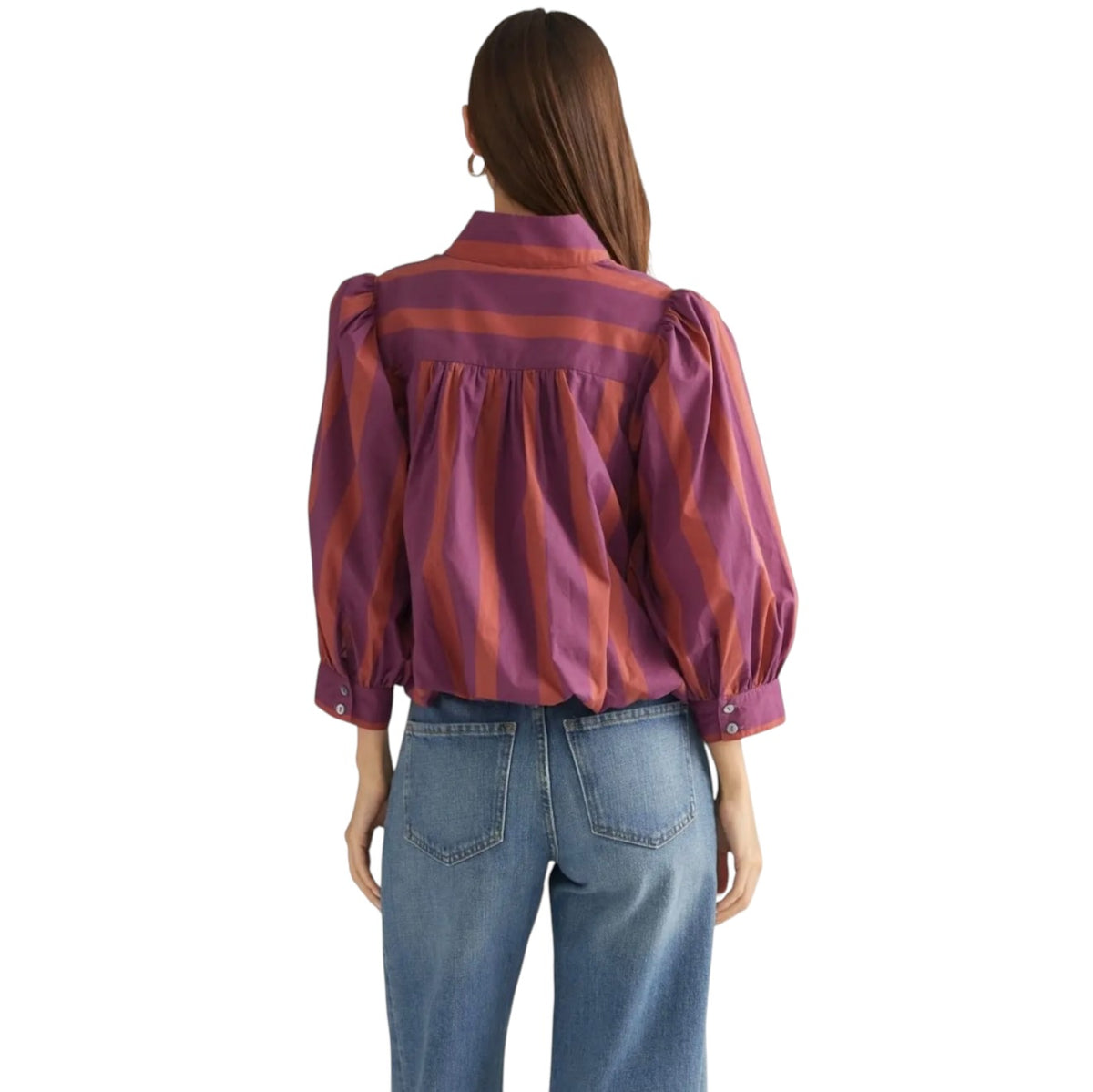 Stripe Bubble Hem Top- 2 Colors