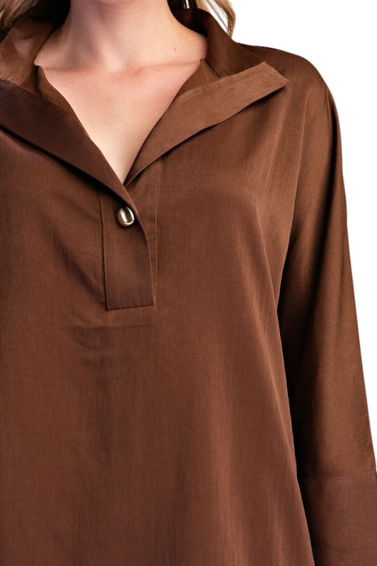 Chocolate Silky Tunic