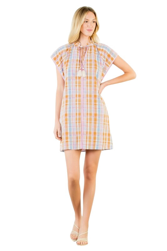 Mustard Plaid Shift