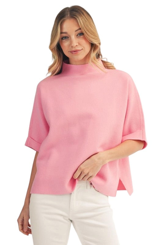 Mock Neck Sweater- 2 Colors