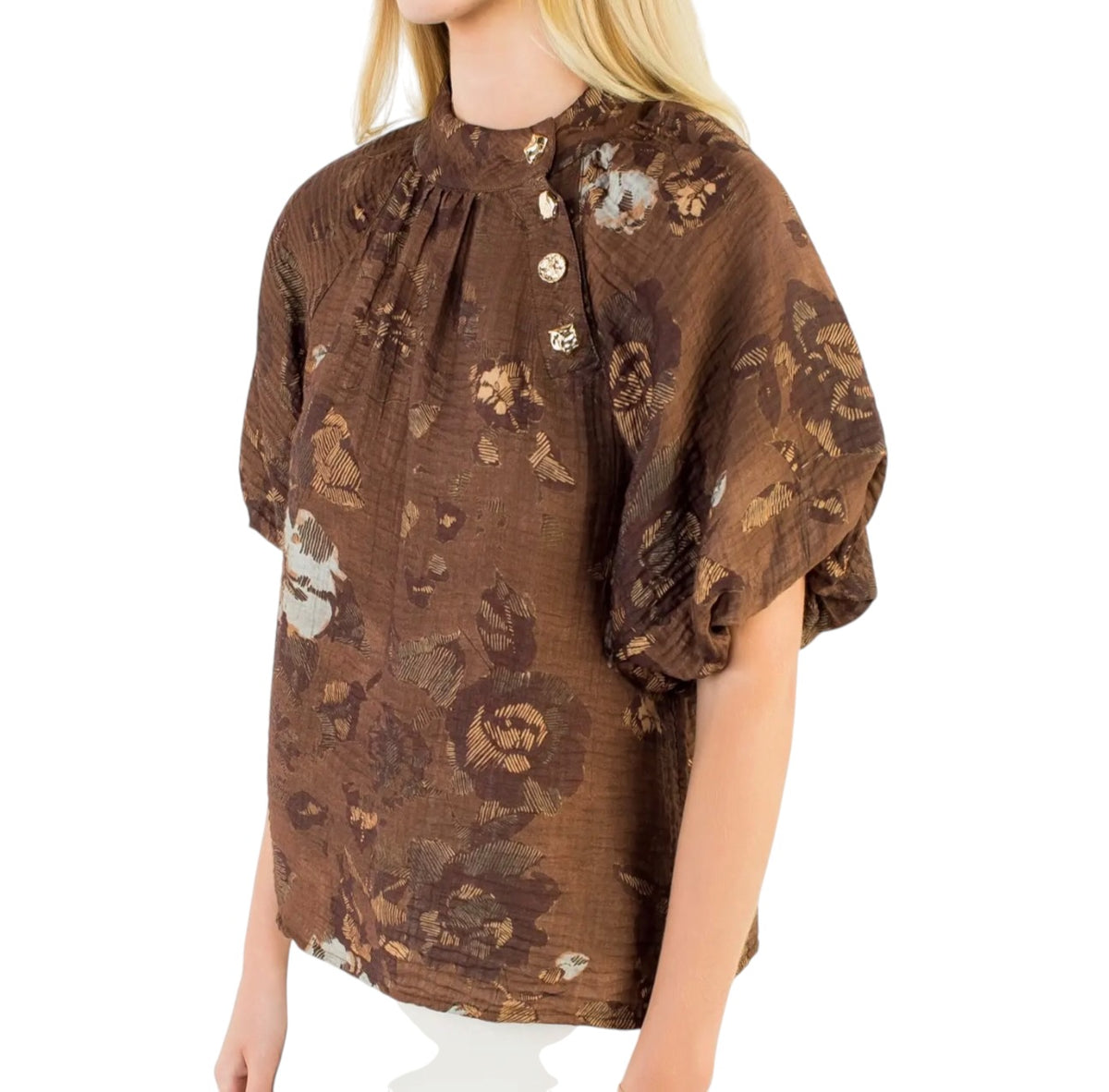 Chocolate Florals Top
