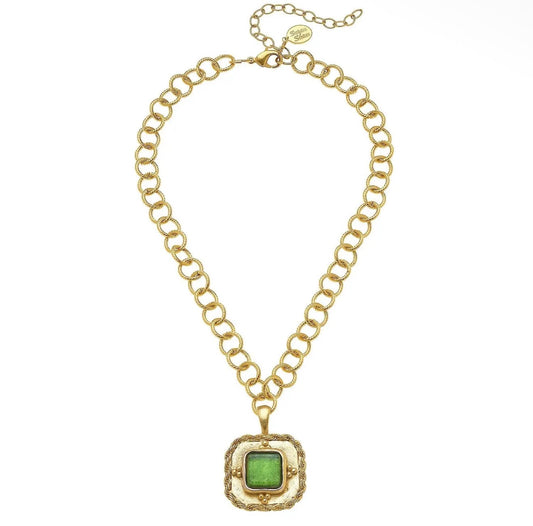 Madeline Necklace in Green