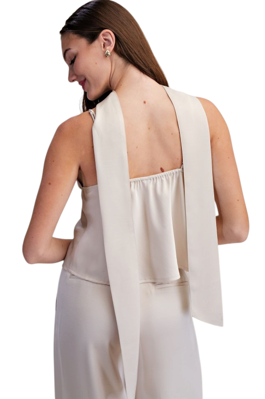 Cream Silky Cami Top