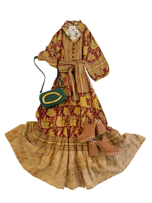 State Street Maxi in Cranberry & Citron Floral