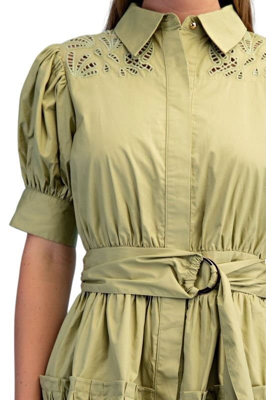 Belted Poplin Mini - 2 Colors