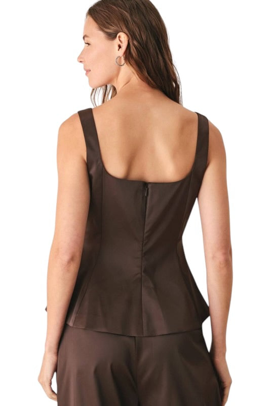 Espresso Peplum Top