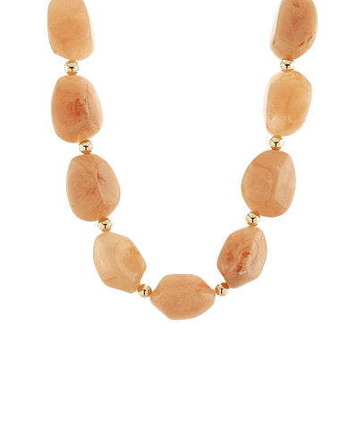 Gemstone Resin Bead Necklace- 3 Colors