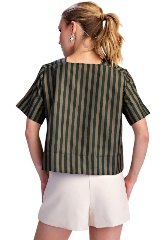 Boxy Stripes Top - 2 Colors