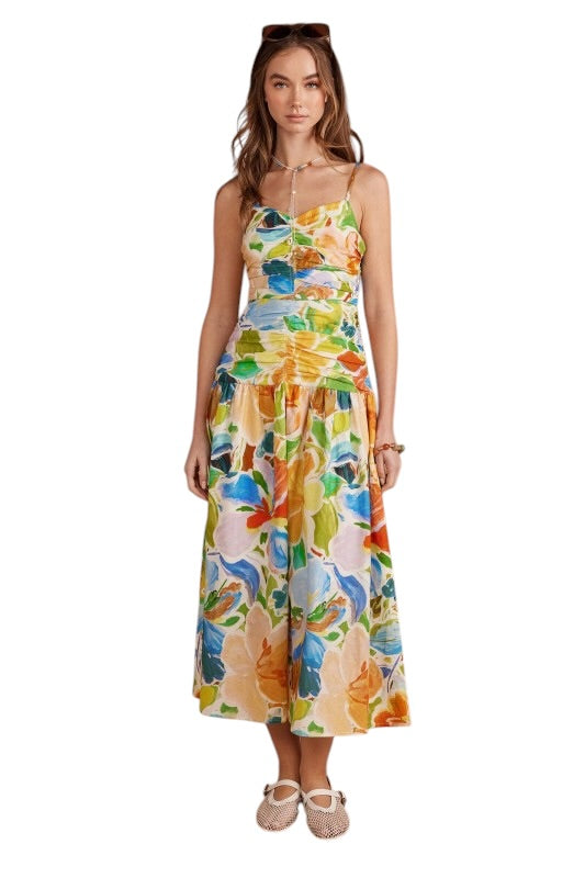 Abstract Floral Midi