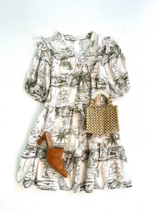 Olive Toile Mini