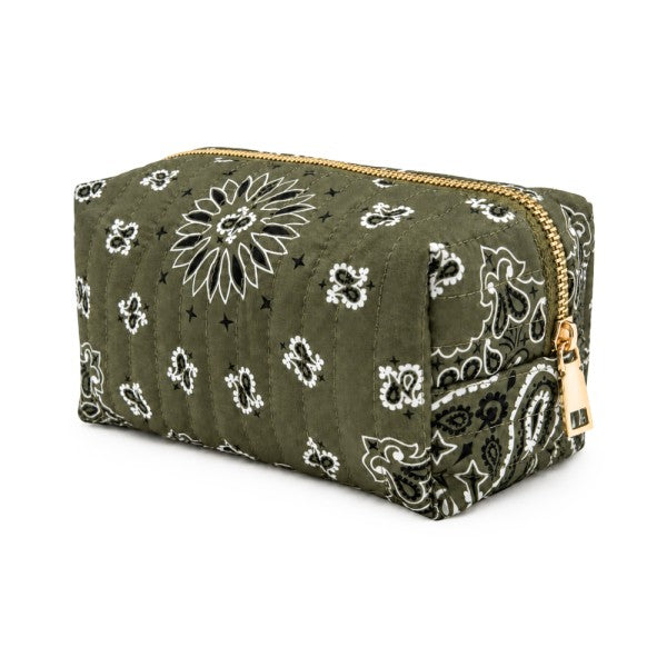 Quilted Bandana Cosmetic Bags