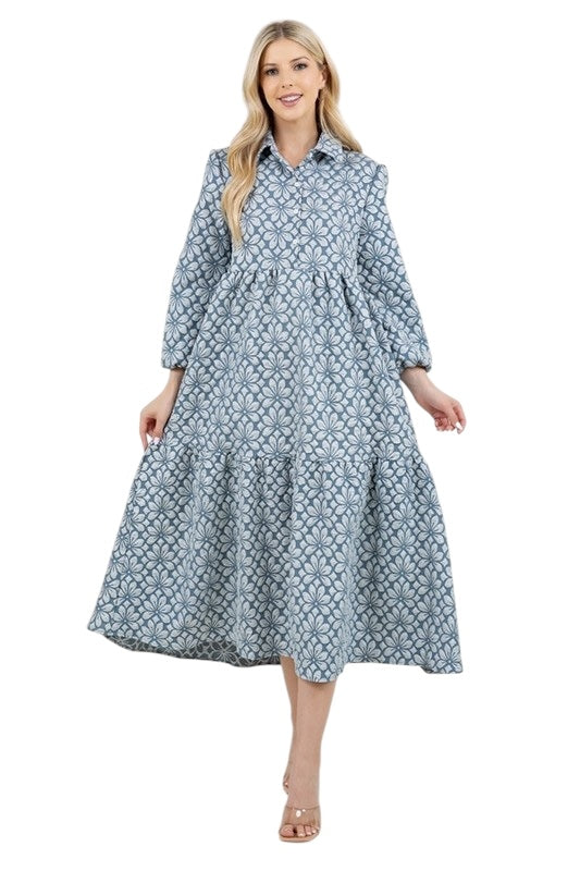 Jacquard Daisy Midi