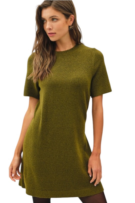 Olive Sweater Dress