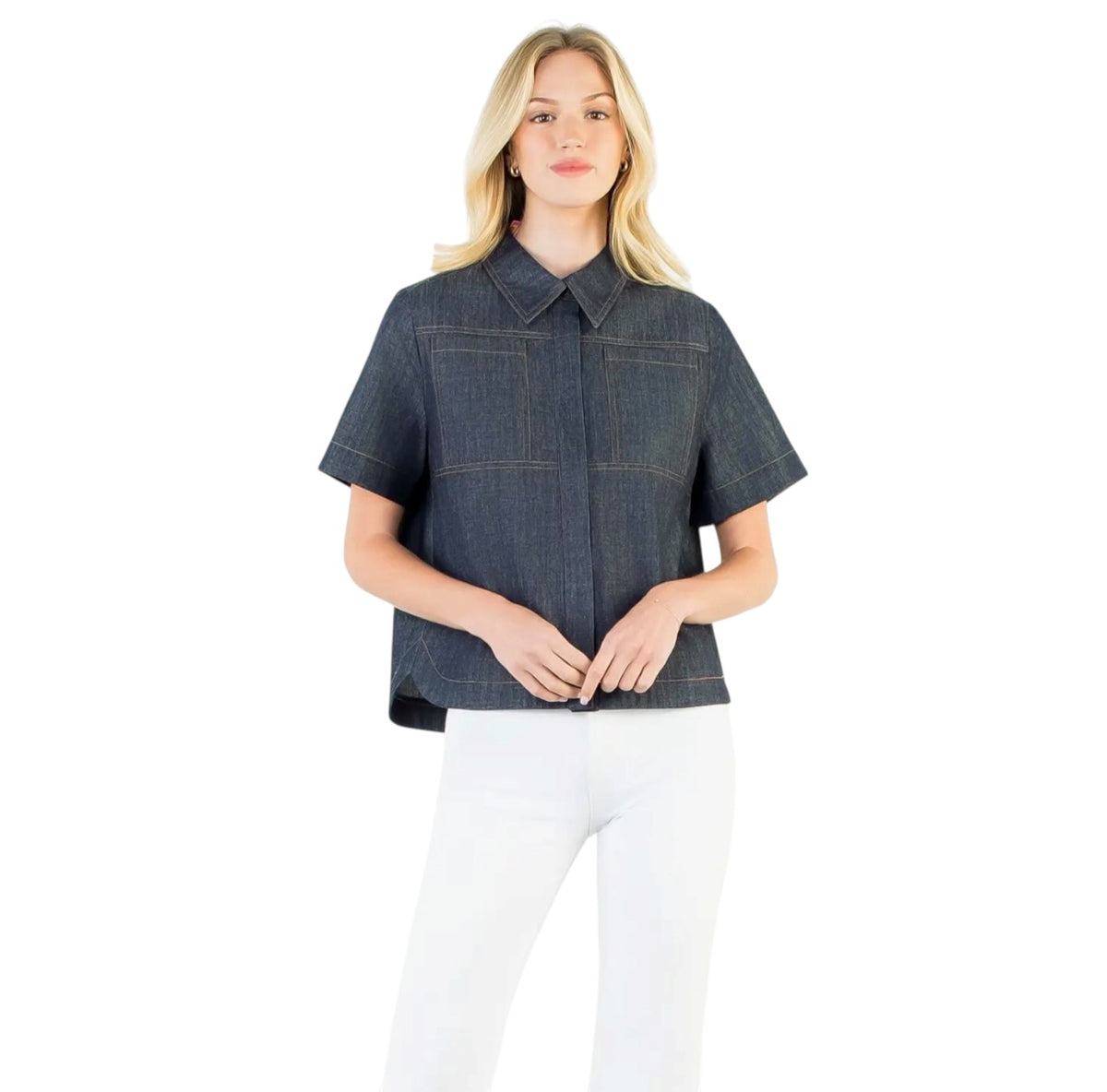 Boxy Denim Top