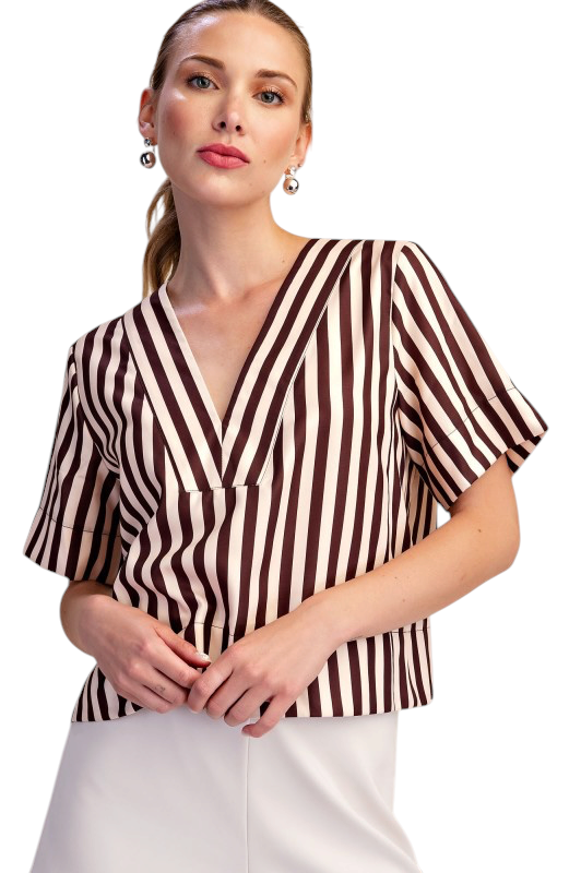 Boxy Stripes Top - 2 Colors
