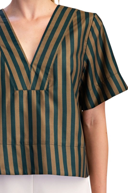 Boxy Stripes Top - 2 Colors