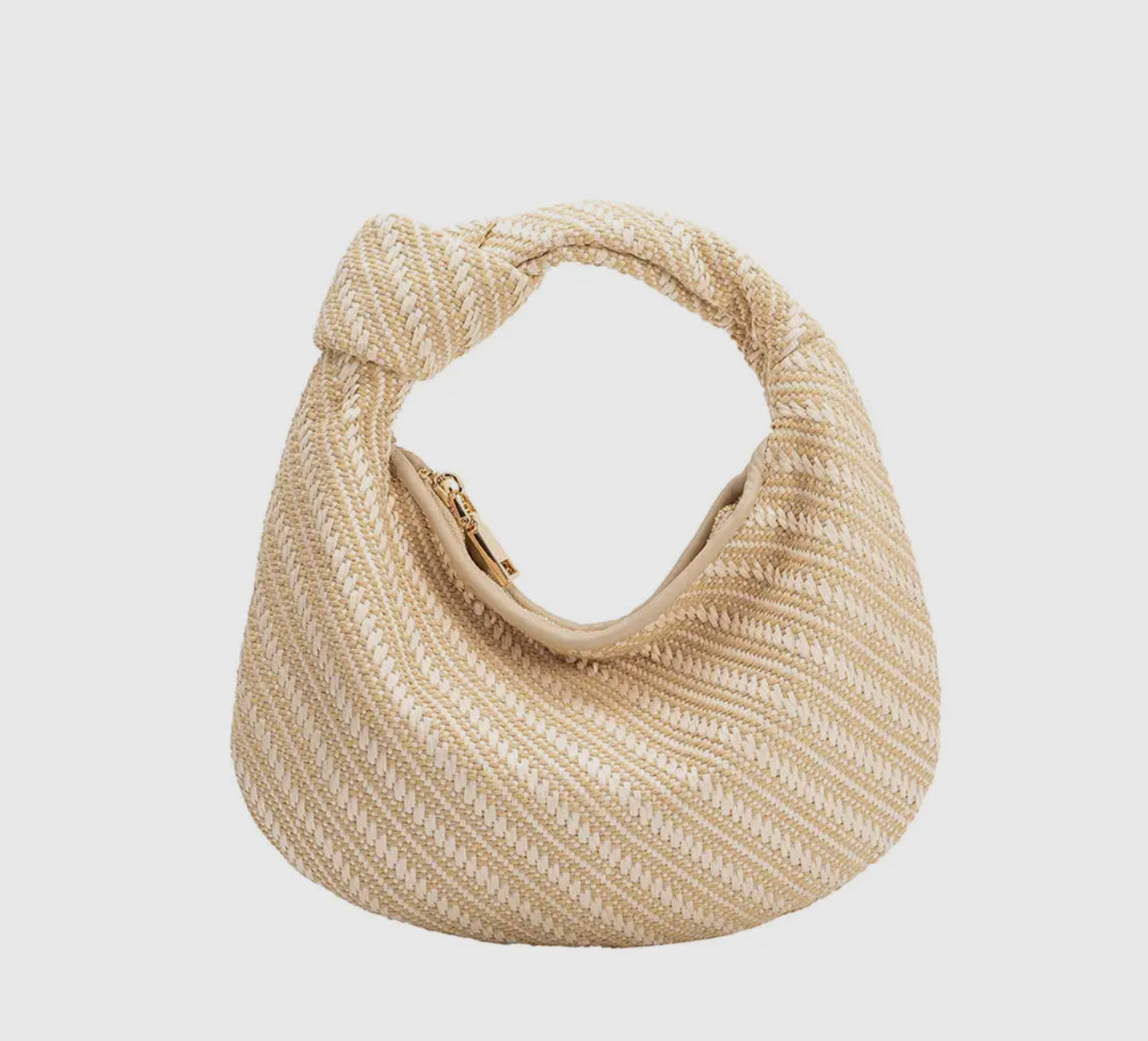 Raffia Side Knot Bag