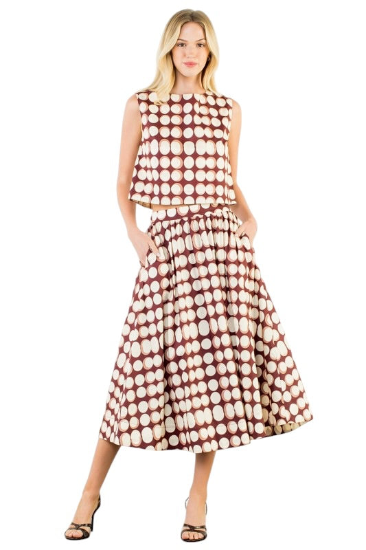 Brown & Cream Dots Set