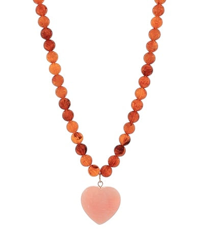 Stone Heart Necklace- 3 Colors
