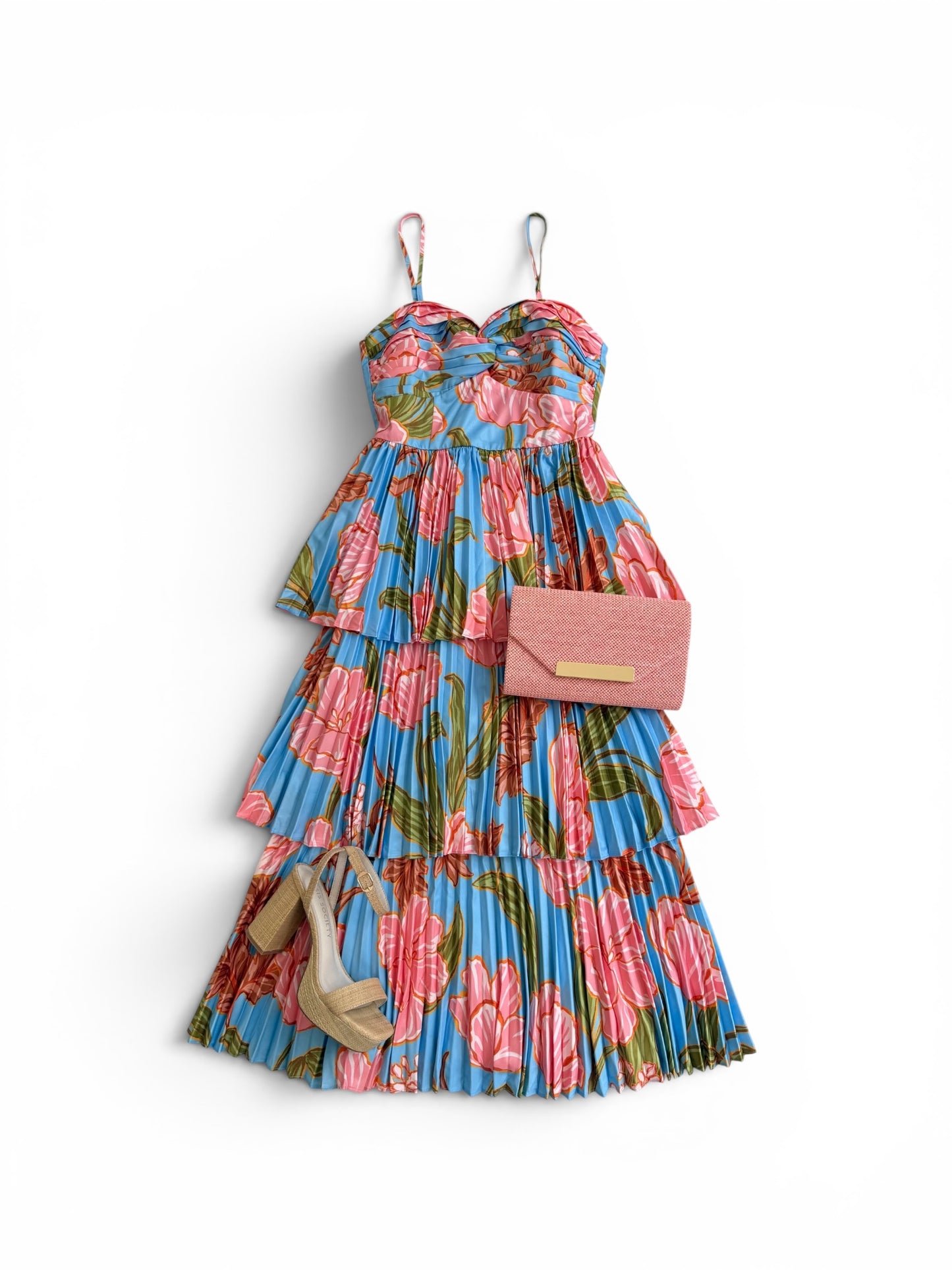 Pleated Layers Tulip Midi