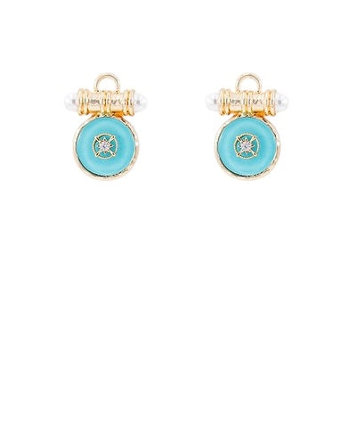 Enamel & Pearl Earring- 2 Colors