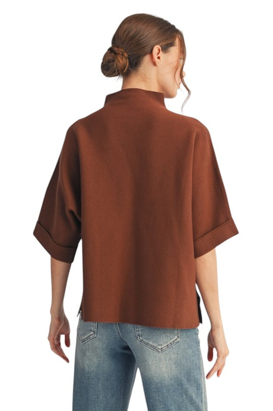 Mock Neck Sweater- 2 Colors