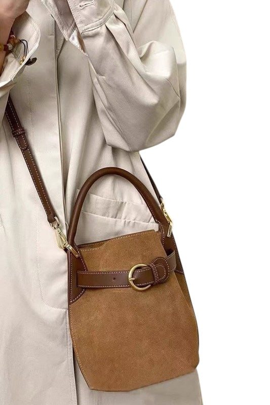 Suede Bucket Bag- 2 Colors