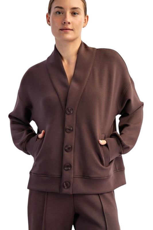 Scuba Cardigan- 4 Colors