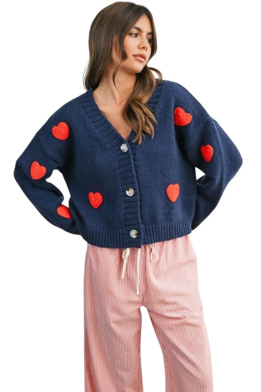 Heart Cardigan- 2 Colors