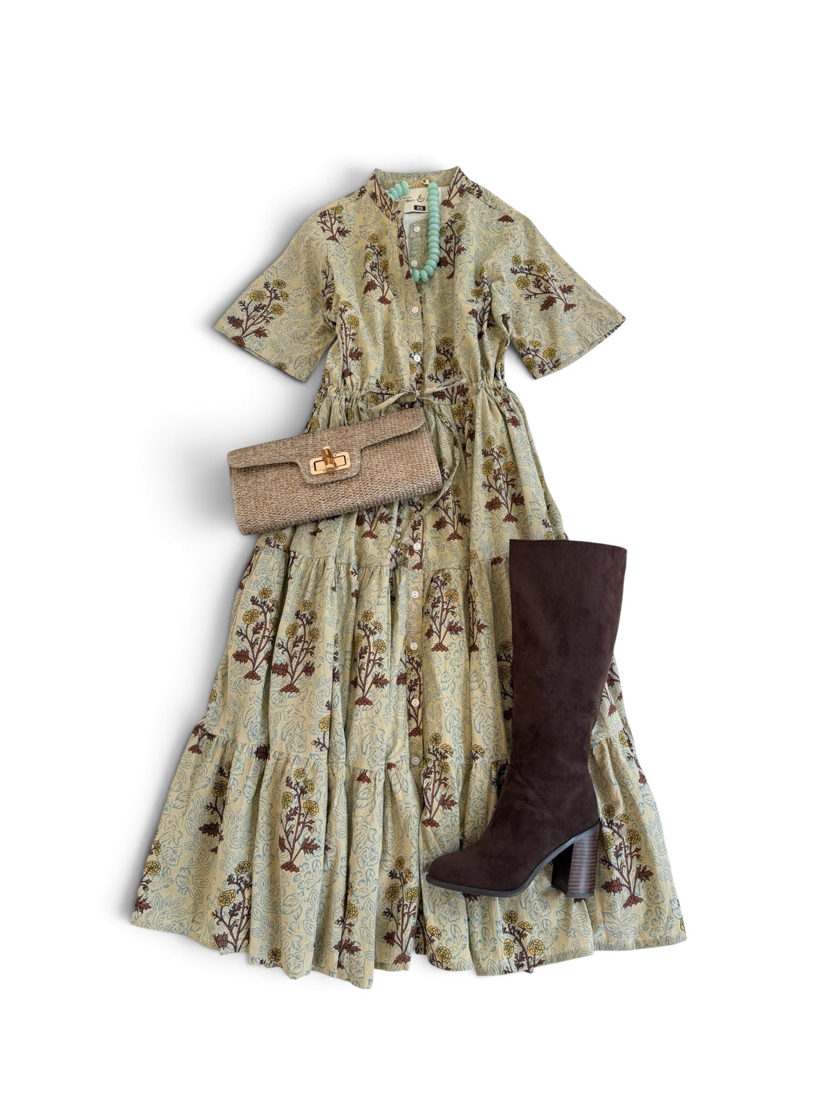 Carrollton Street Midi in Brown & Blue