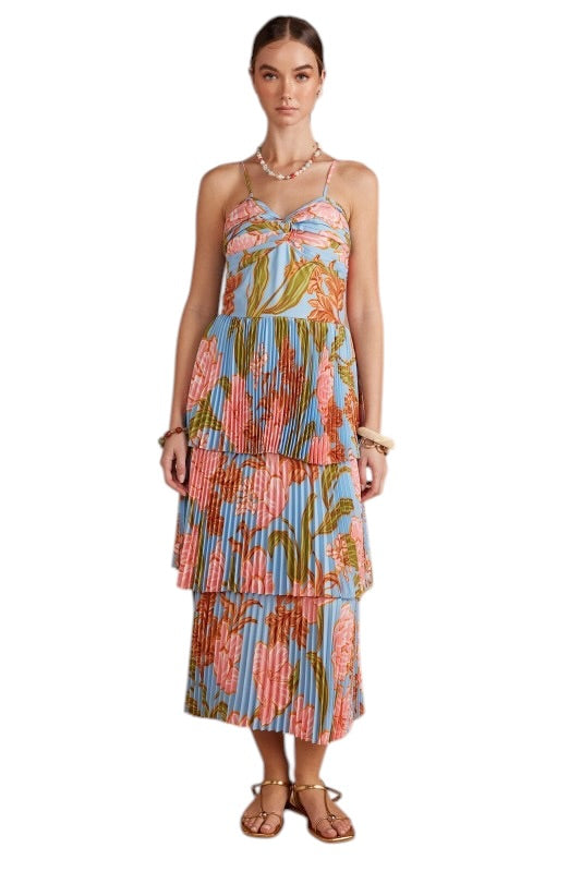 Pleated Layers Tulip Midi