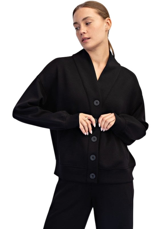 Scuba Cardigan- 4 Colors