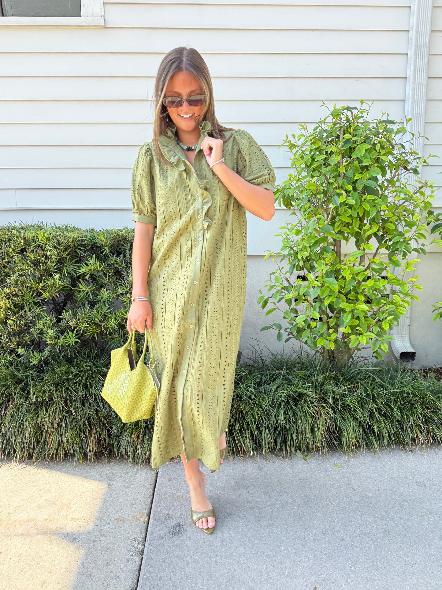 Citron Eyelet Midi