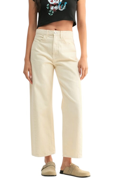 Twist Denim Barrel Jeans in Cloud