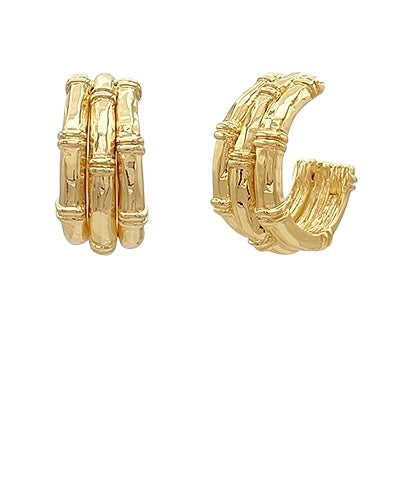 Triple Bamboo Hoops