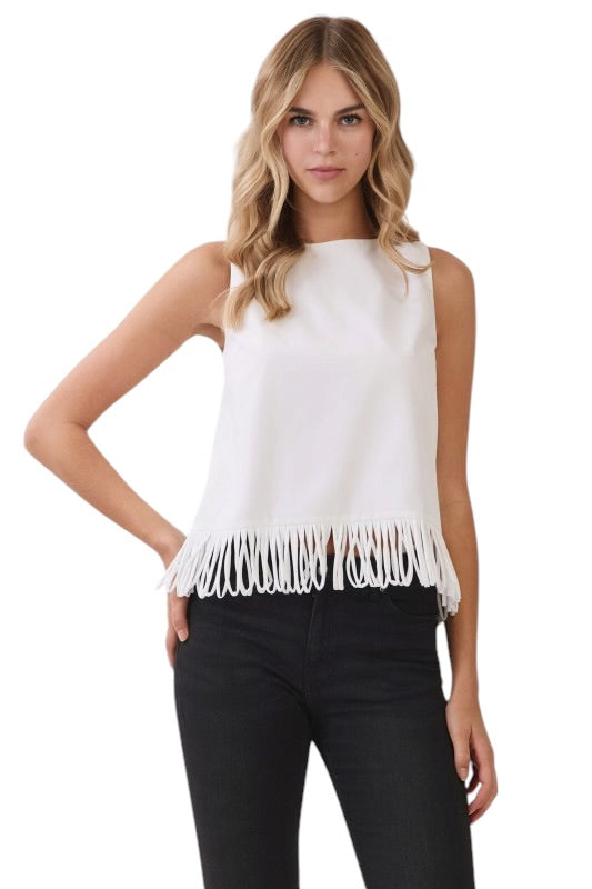 Fringe Hem Tank- 3 Colors