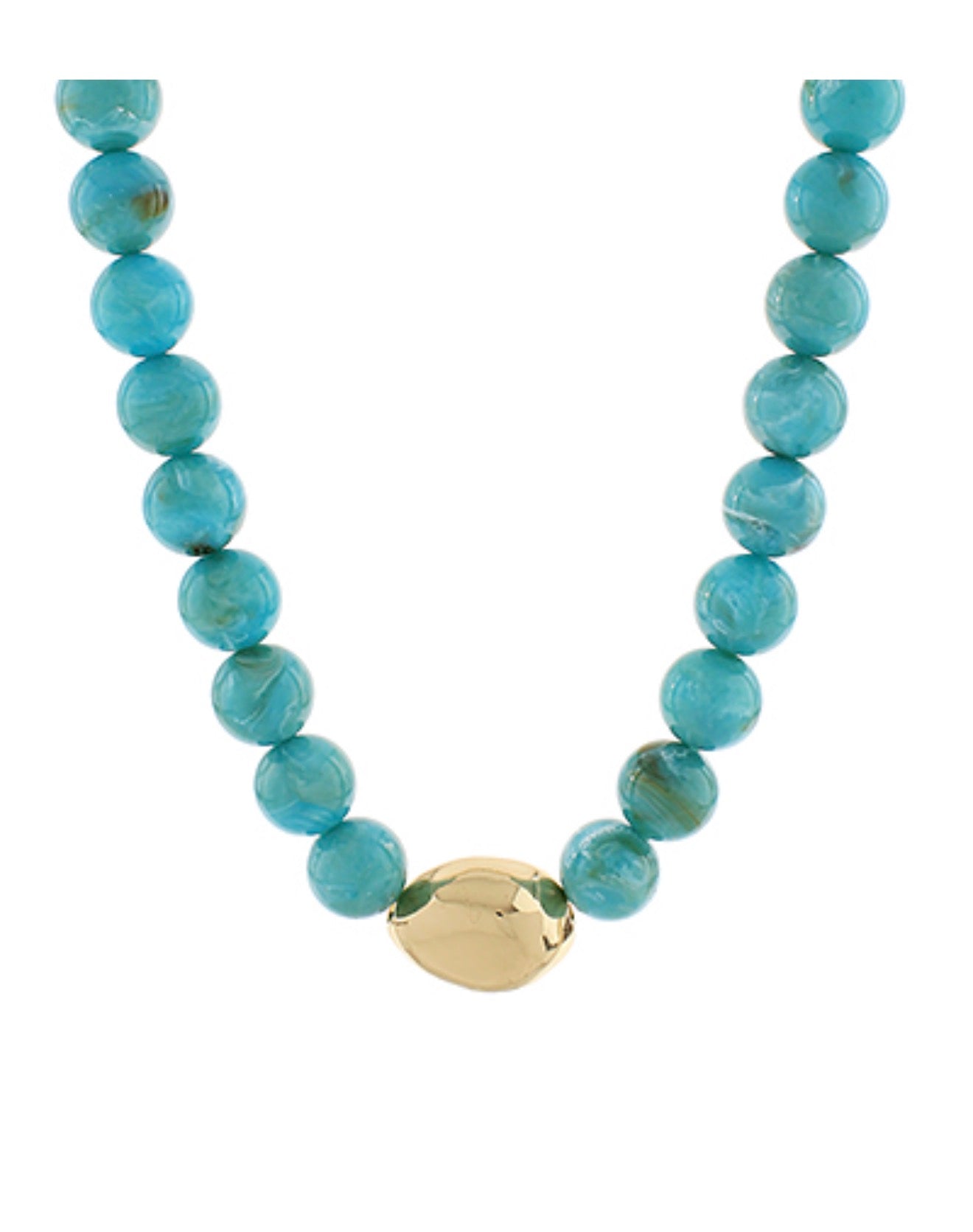 Gold Nugget Beaded Necklace- 4 Colors