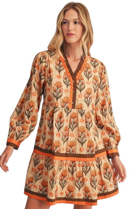 Toffee & Rust Floral Mini