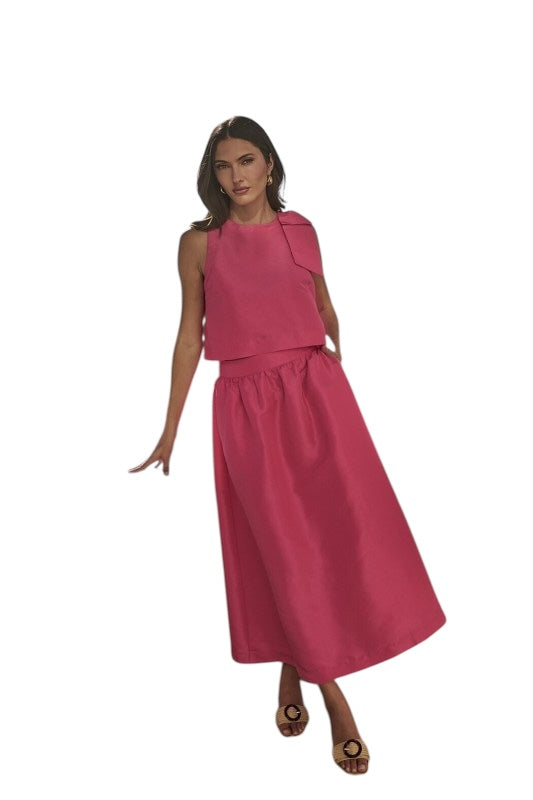 Taffeta Midi Skirt- 3 Colors