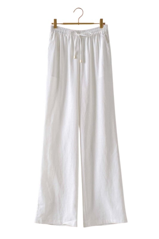 Linen Elastic Waist Pant - 4 Colors